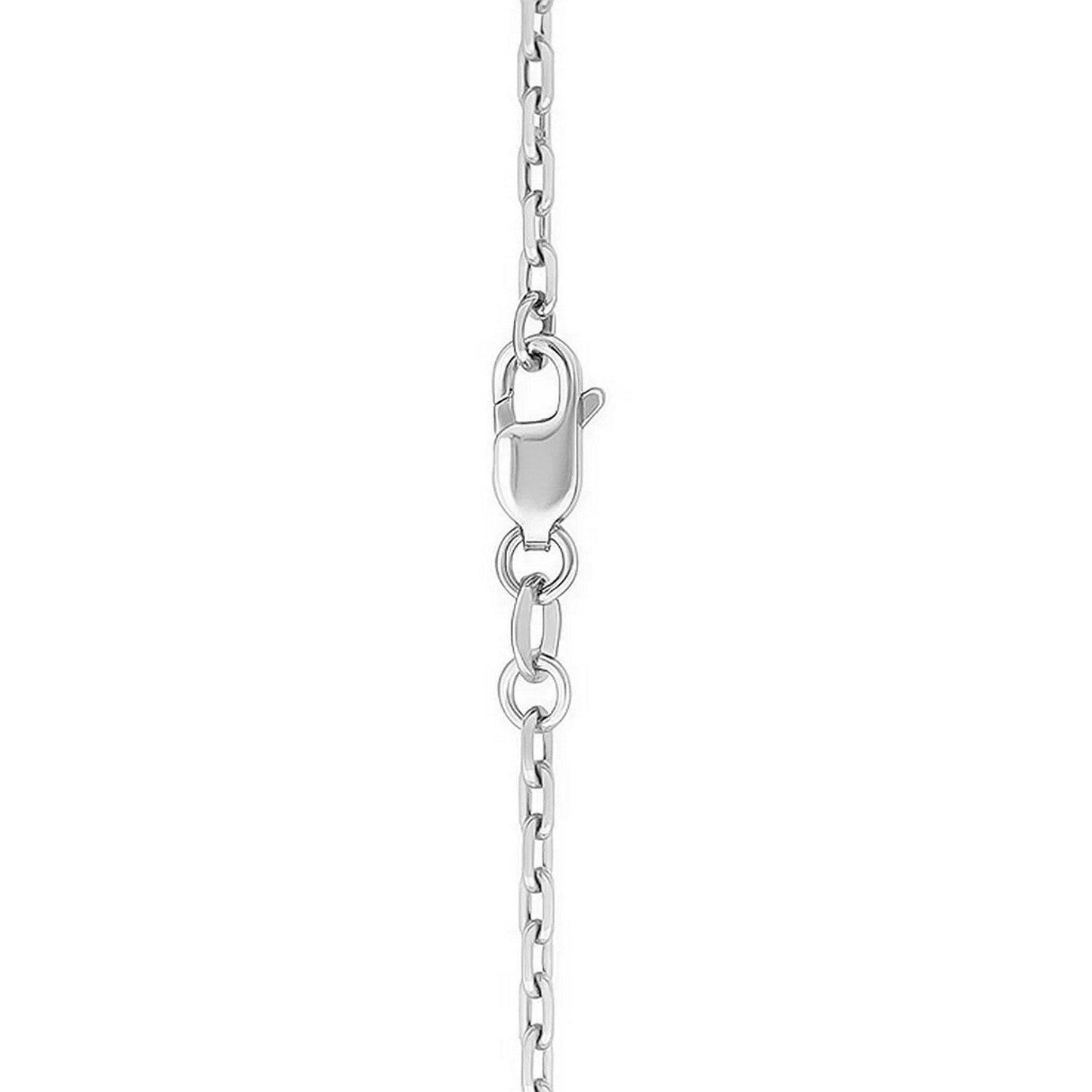 14k White Gold French Cable Chain (1.30 mm)