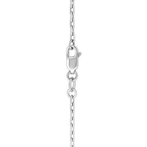 14k White Gold French Cable Chain (1.30 mm)