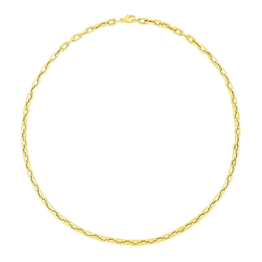 14k Yellow Gold Paperclip Chain Necklace (4.20 mm)