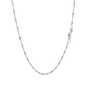 14k White Gold Singapore Chain (1.30 mm)