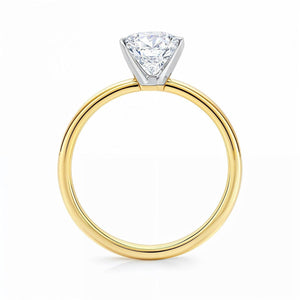 3 Carat Radiant Lab Grown IGI G/VS1 Diamond Solitaire Ring in 14K Yellow Gold