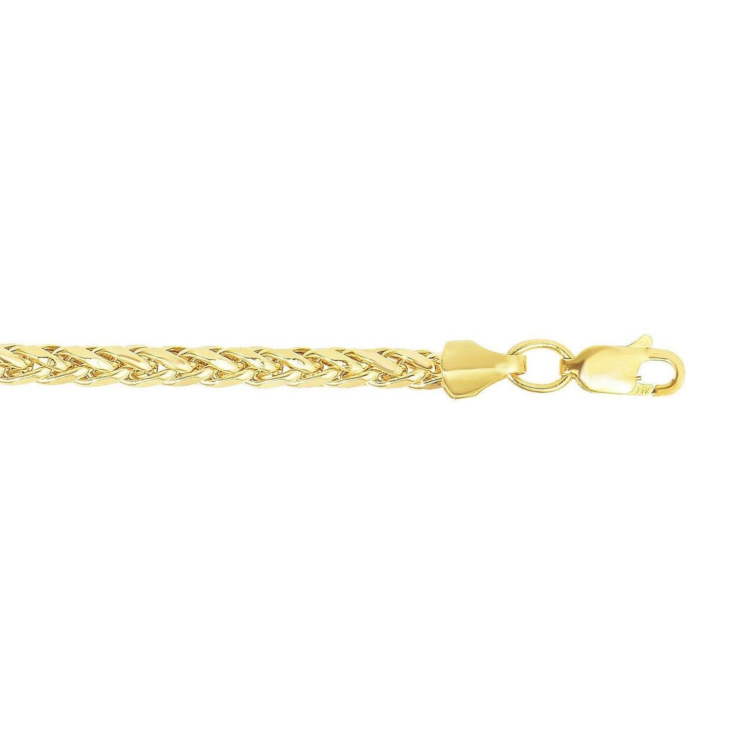 14k Yellow Gold Diamond Cut Round Franco Chain (3.20 mm)