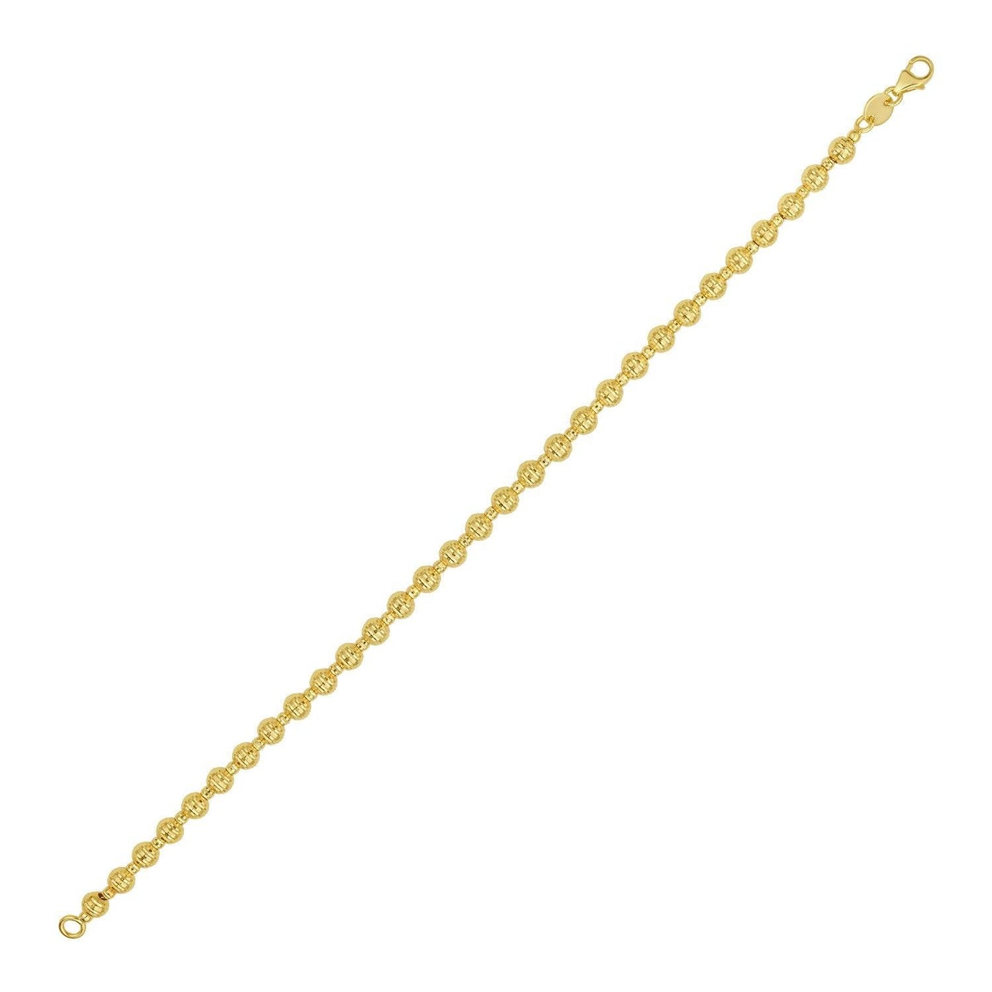 14K Yellow Gold Disco Diamond Cut Bead Chain (4.00 mm)
