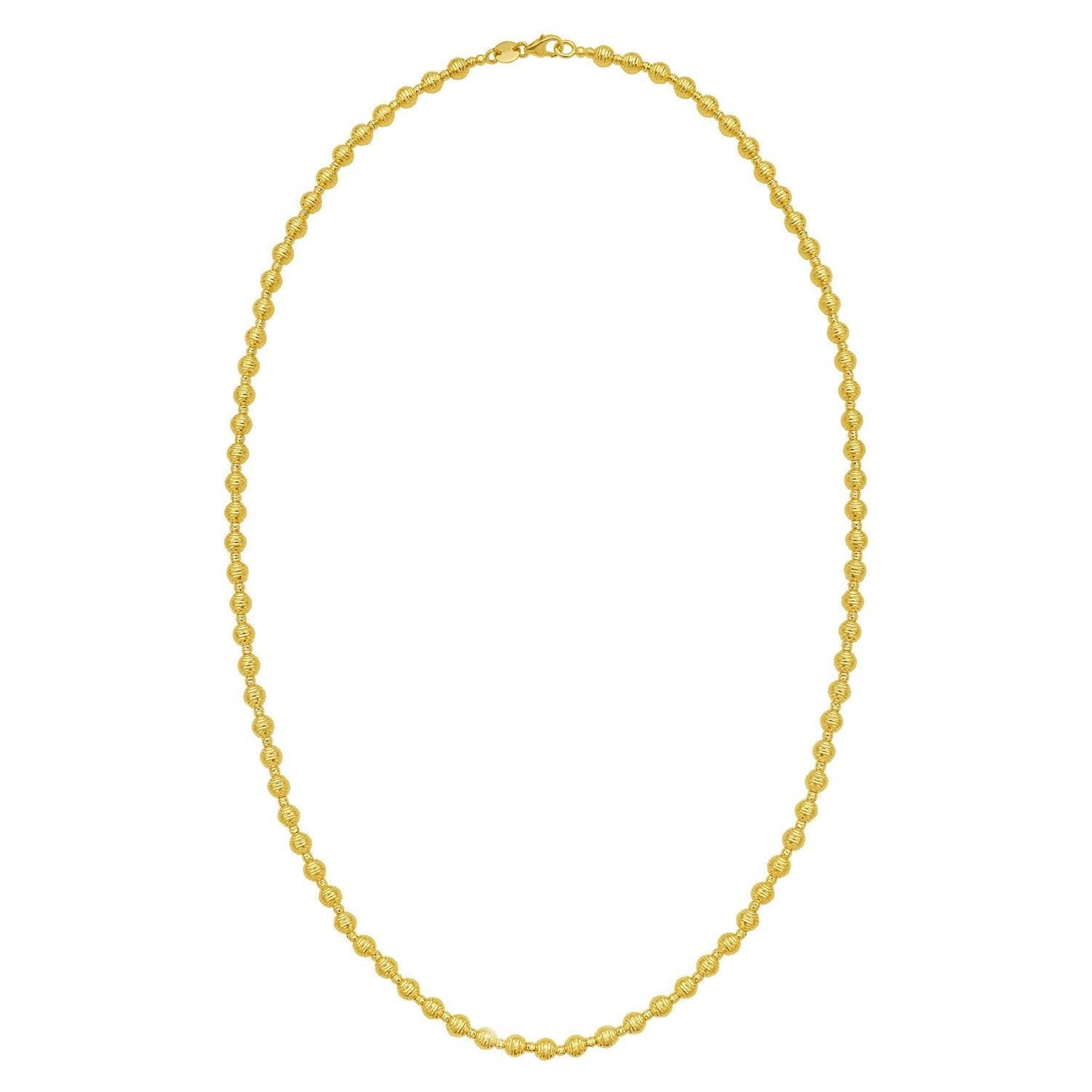 14K Yellow Gold Disco Diamond Cut Bead Chain (4.00 mm)