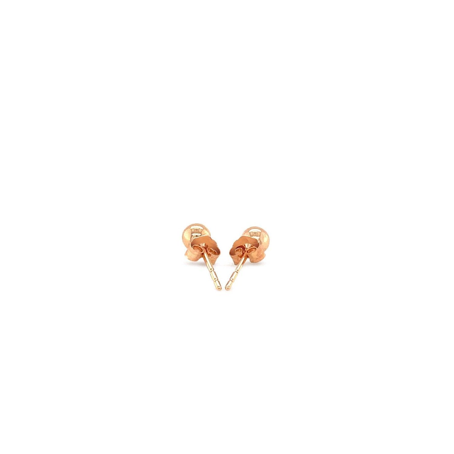 14k Rose Gold Ball Style Stud Earrings (4mm)