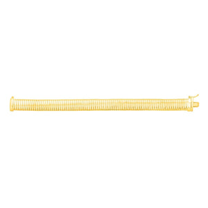 Sterling Silver Yellow Gold Plated Standard Thick Tubogas Bracelet (12.00 mm)