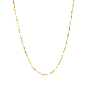 14k Yellow Gold Singapore Chain (1.30 mm)