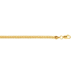 Fine Wheat Chain Bracelet in 10k Yellow Gold (3.00 mm)