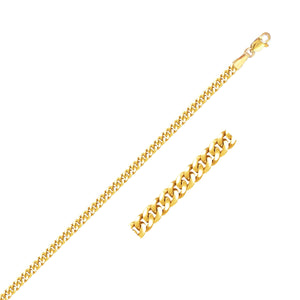 3.30mm 14K Yellow Gold Gourmette Chain