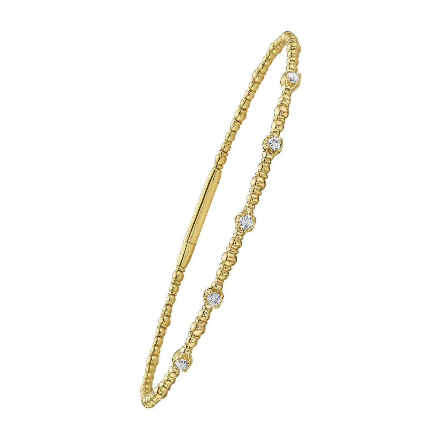 Classic 14K Yellow Gold Beaded Bracelet