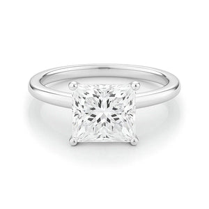 3 Carat Princess Lab Grown IGI G/VS1 Diamond Solitaire Ring in 14K White Gold