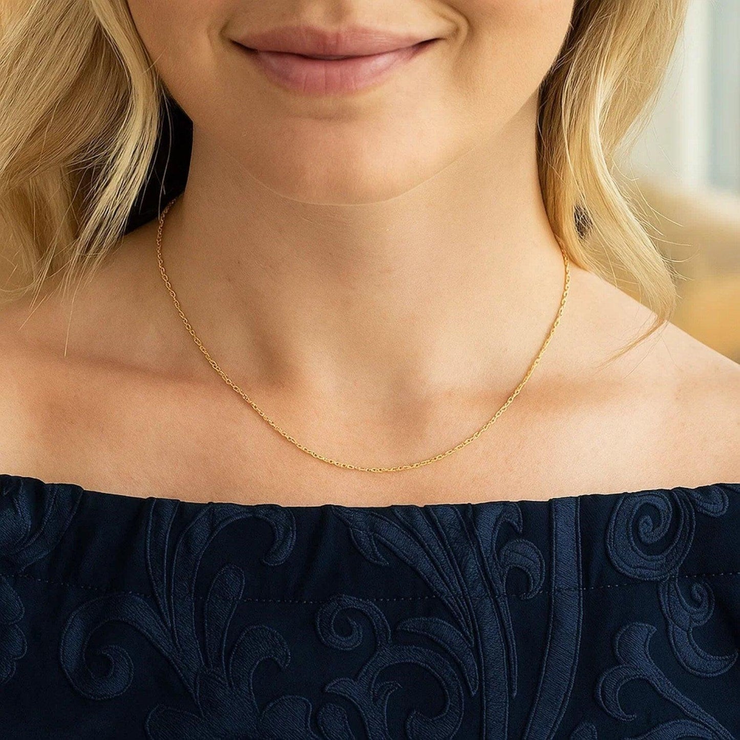 14k Yellow Gold Machine Rope Chain (1.10 mm)