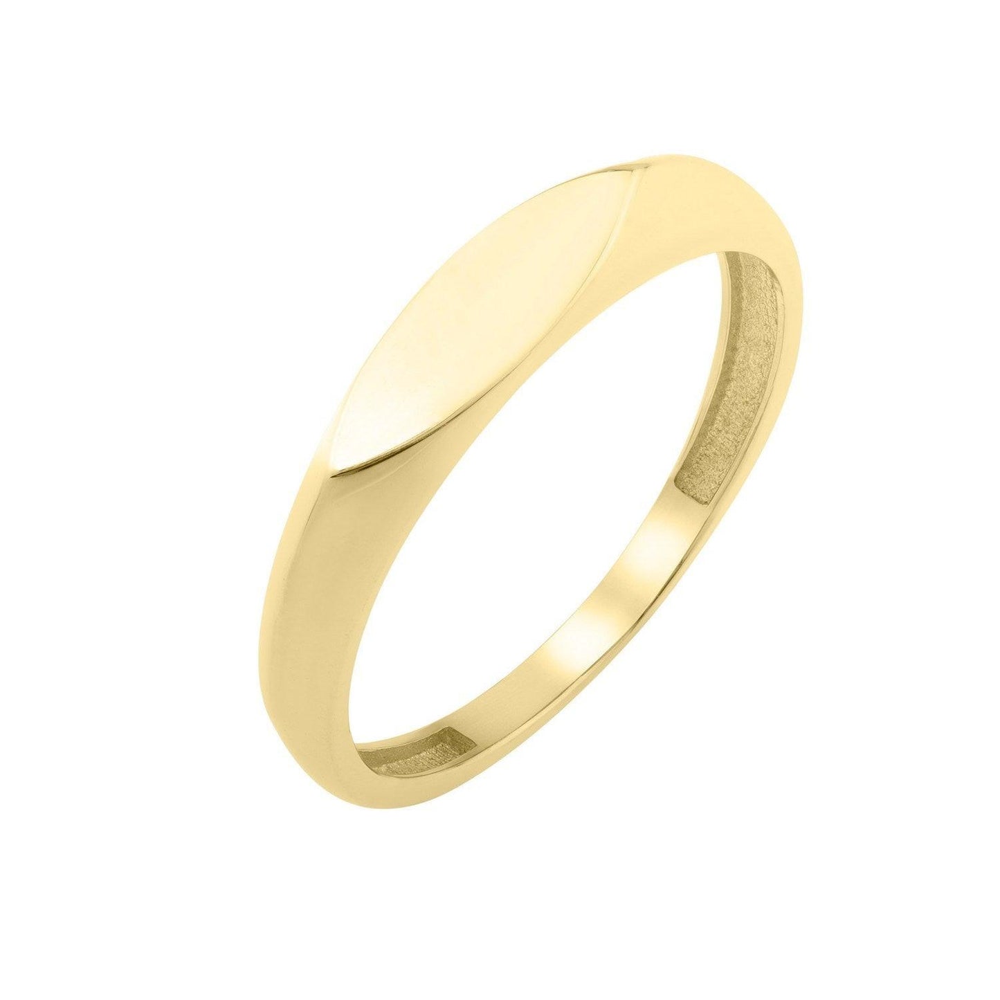 14K Yellow Gold Polished Sculpted Ring (3.00 mm)