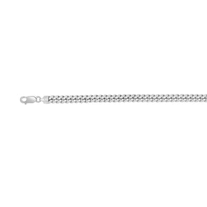 Sterling Silver Rhodium Plated Miami Cuban Chain (6.30 mm)