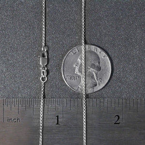 14k White Gold Diamond Cut Rolo Chain (1.10 mm)