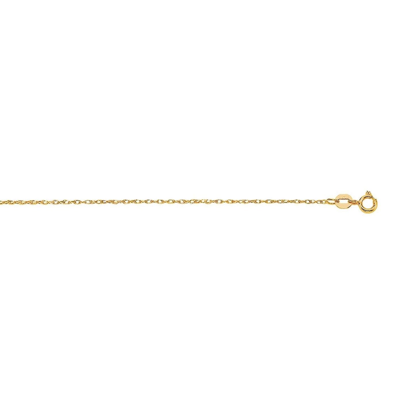 14k Yellow Gold Machine Rope Chain (0.85 mm)