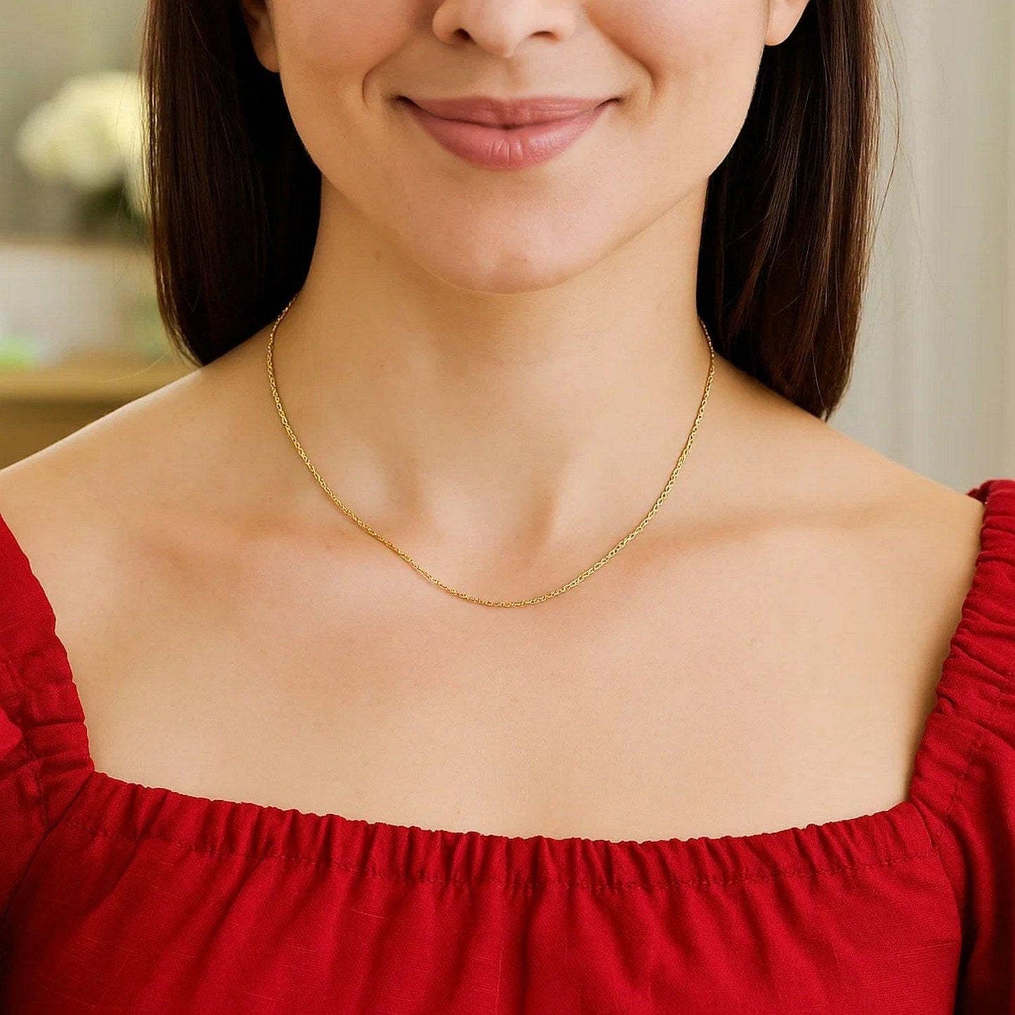 14k Yellow Gold Machine Rope Chain (0.85 mm)