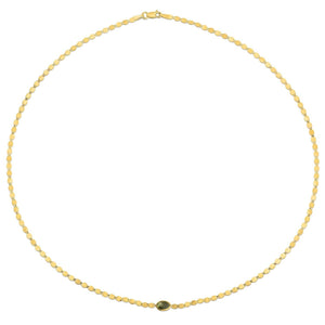 14K Yellow Gold Peridot Mirrored Chain (2.20 mm)