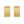 Sterling Silver Yellow Gold Plated Triple Row C Hoop Earrings