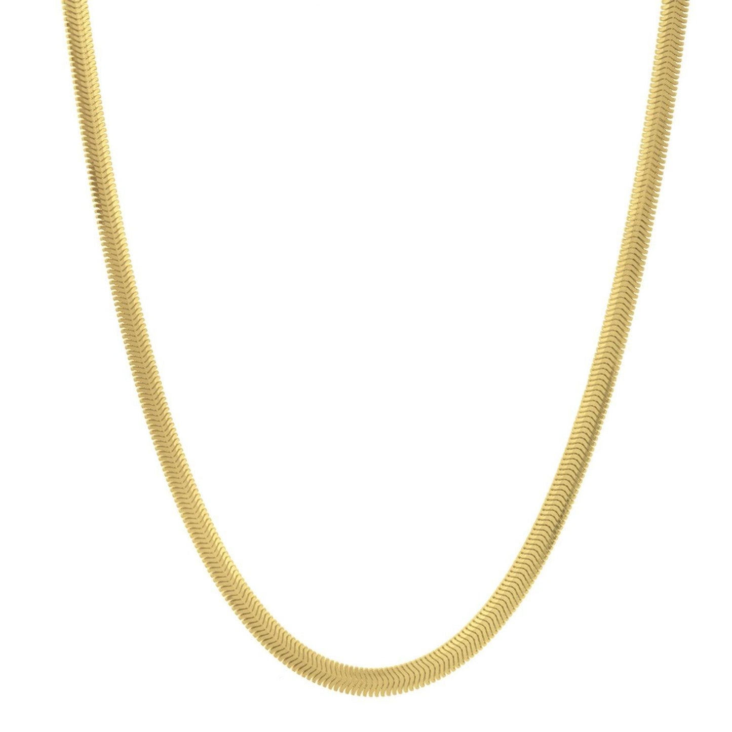 Sterling Silver Yellow Gold Plated Oval Snake Chain (4.20 mm)