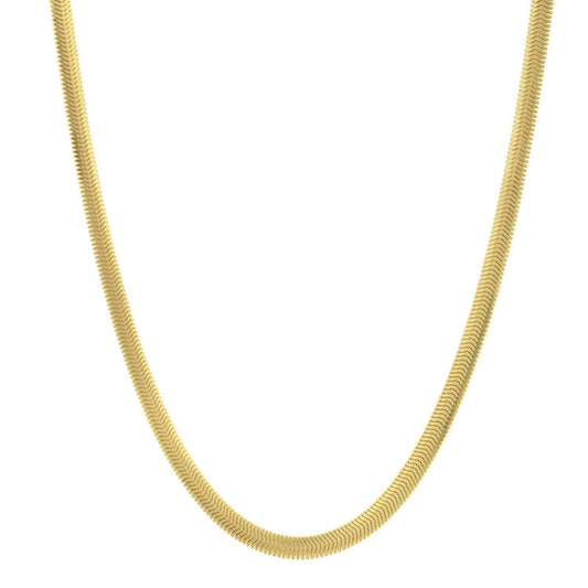 Sterling Silver Yellow Gold Plated Oval Snake Chain (4.20 mm)