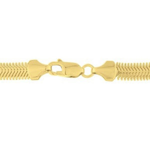 Sterling Silver Yellow Gold Plated Oval Snake Chain (4.20 mm)