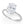 5 Carat Oval Lab Grown IGI G/VS1 Diamond Solitaire Ring in 14K White Gold