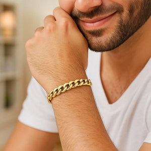 14k Yellow Gold Miami Cuban Semi Solid Bracelet (8.00 mm)