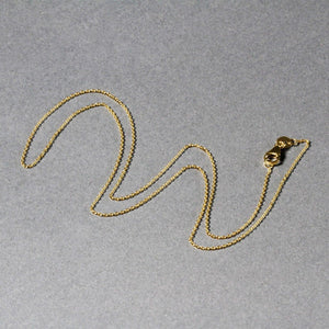 18k Yellow Gold Round Cable Link Chain (0.97 mm)