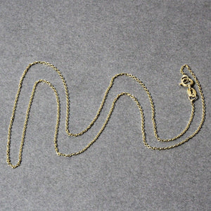 14k Yellow Gold Diamond Cut Cable Link Chain (0.87 mm)