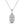 Outer Oval Shaped Two Stone Diamond Pendant in 14k White Gold (5/8 cttw)