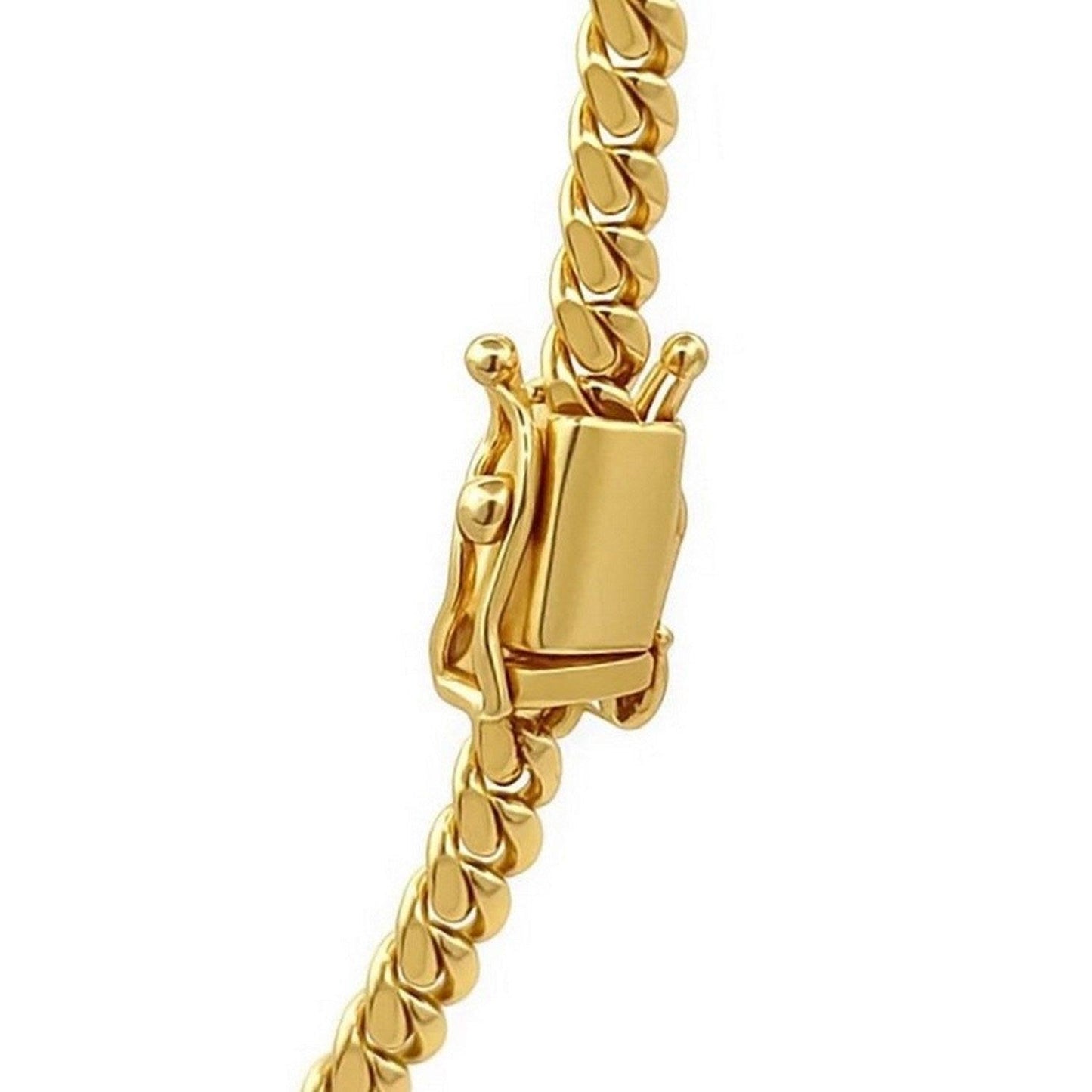 14k Yellow Gold Classic Miami Cuban Solid Chain (6.10 mm)