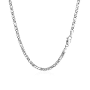 14K White Gold Gourmette Chain (2.80 mm)
