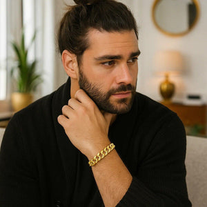 14k Yellow Gold Classic Miami Cuban Solid Bracelet (8.20 mm)