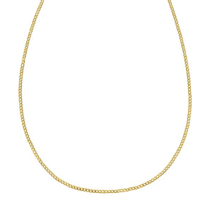 14k Yellow Gold Solid Curb Chain (2.60 mm)