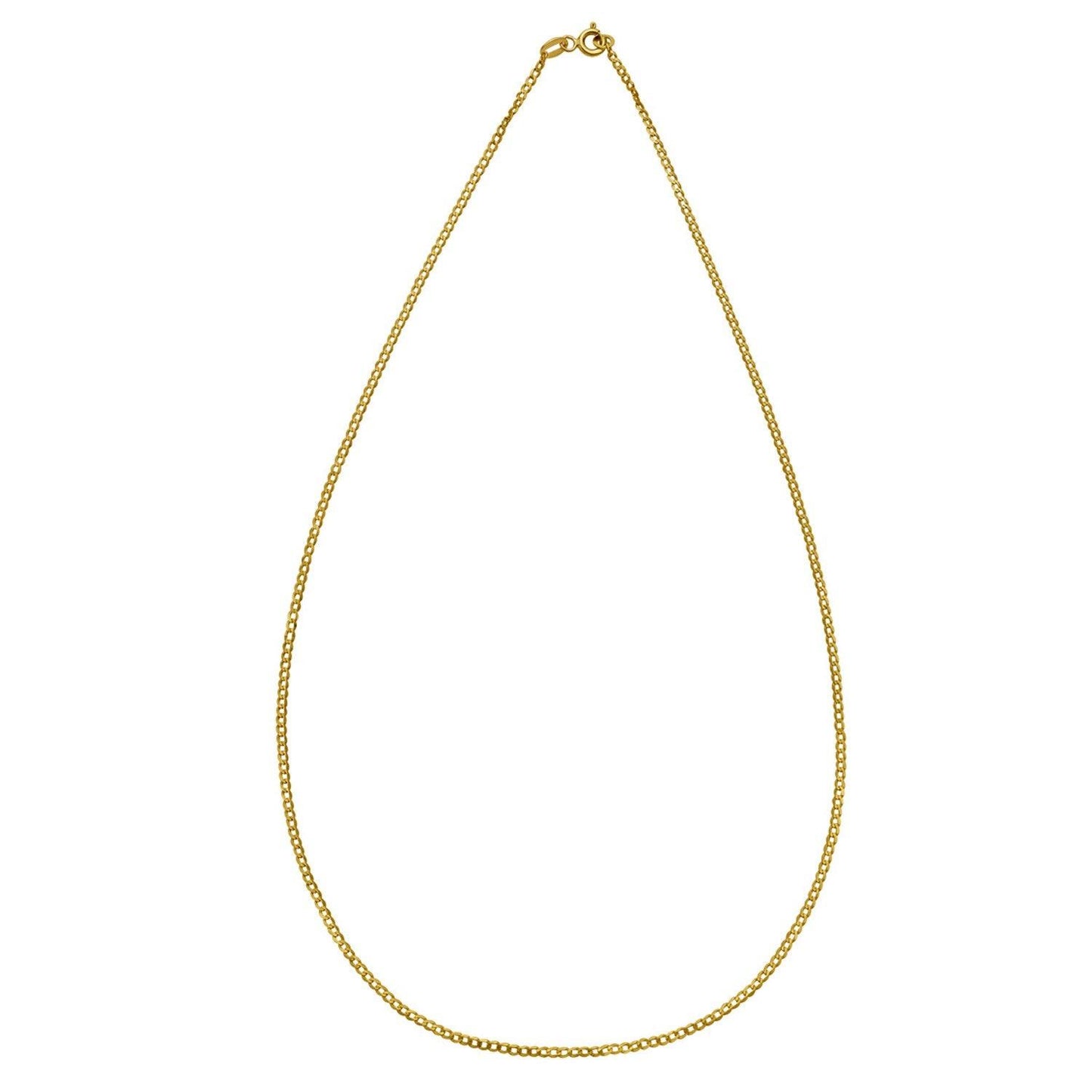 14k Yellow Gold Solid Curb Chain (2.60 mm)