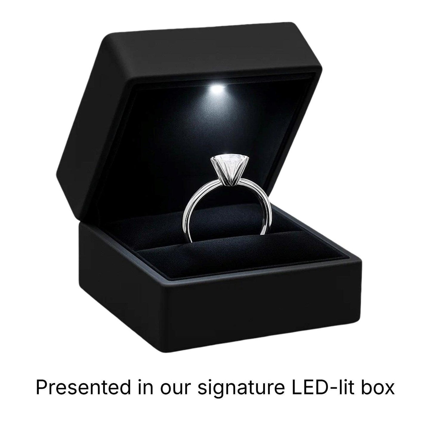 3/4 Carat Round Lab Grown IGI G/VS1 Diamond Solitaire Ring in Sterling Silver