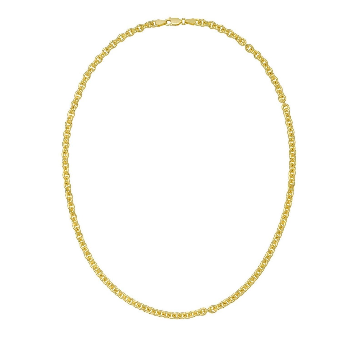 Sterling Silver Gold Plated Rolo Chain (4.70 mm)