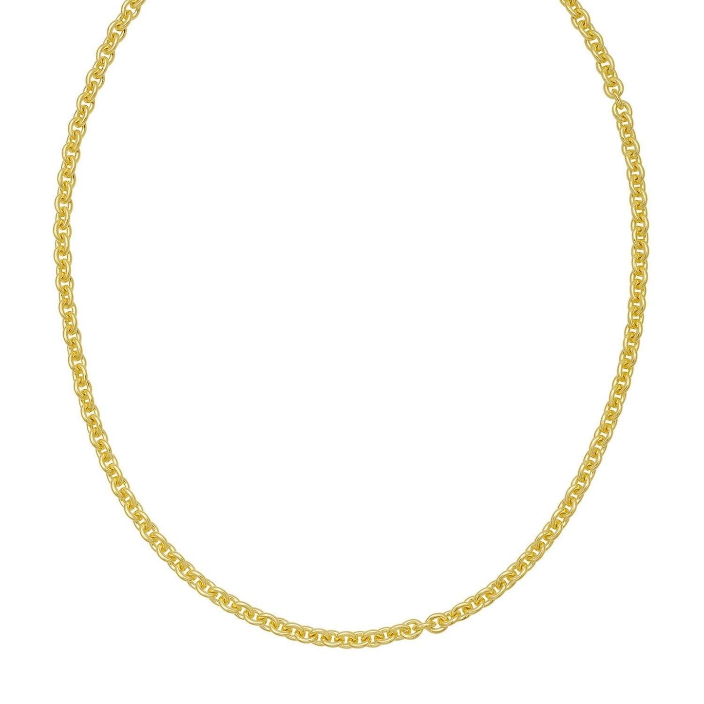 Sterling Silver Gold Plated Rolo Chain (4.70 mm)