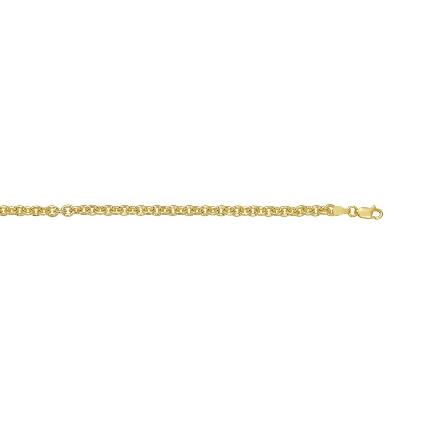 Sterling Silver Gold Plated Rolo Chain (4.70 mm)