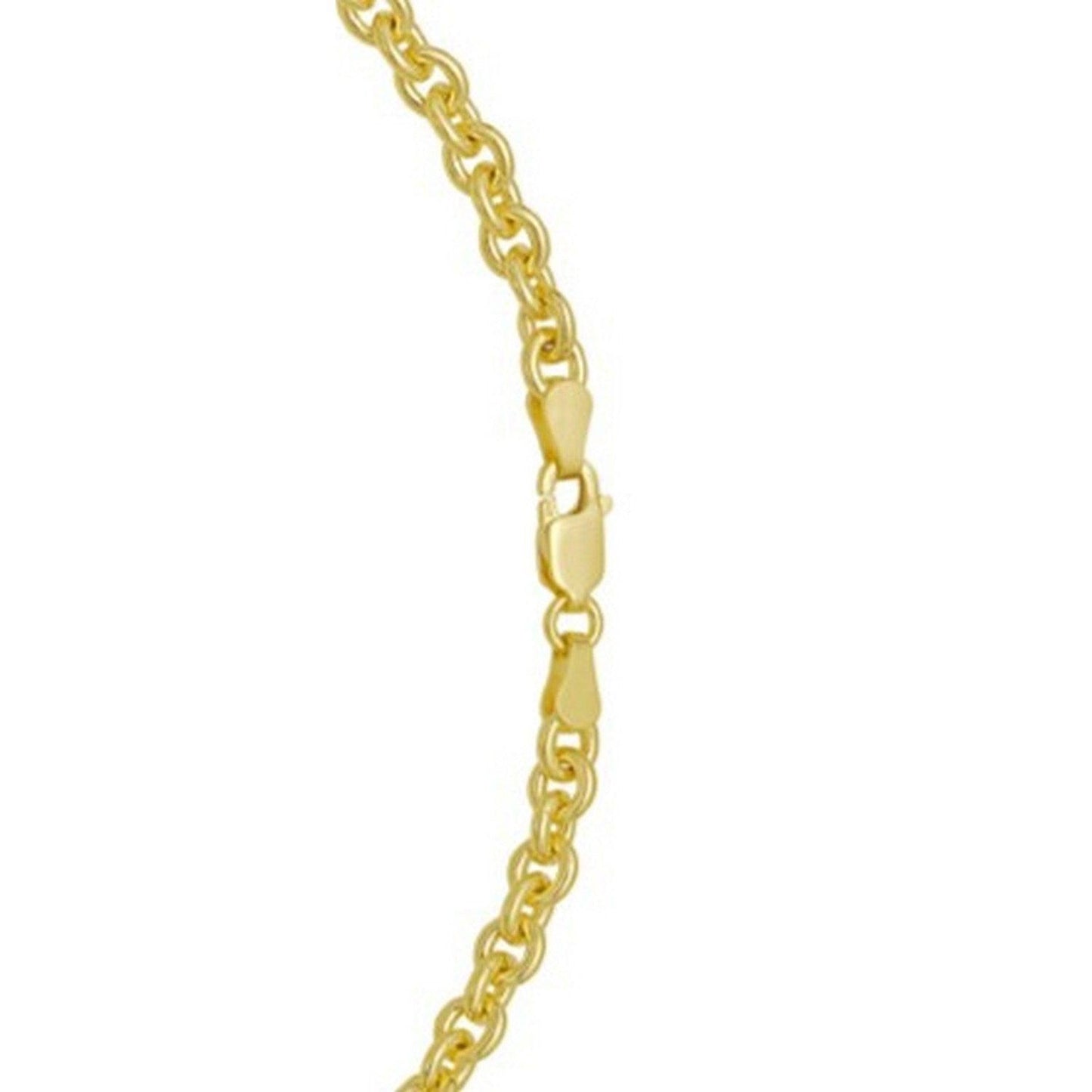 Sterling Silver Gold Plated Rolo Chain (4.70 mm)