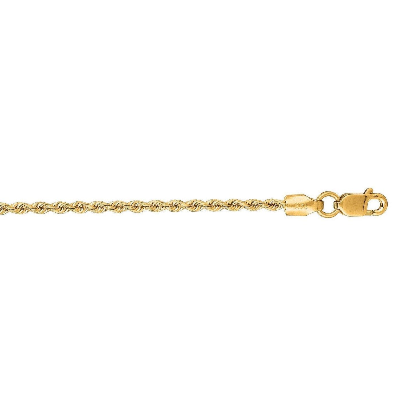 14k Yellow Gold Solid Rope Chain (1.50 mm)