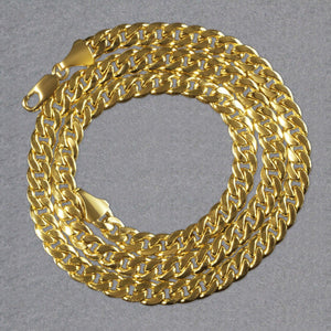 14k Yellow Gold Miami Cuban Semi Solid Chain (7.00 mm)
