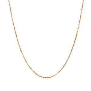 14k Rose Gold Diamond Cut Cable Link Chain (0.68 mm)