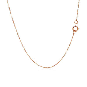 14k Rose Gold Diamond Cut Cable Link Chain (0.68 mm)
