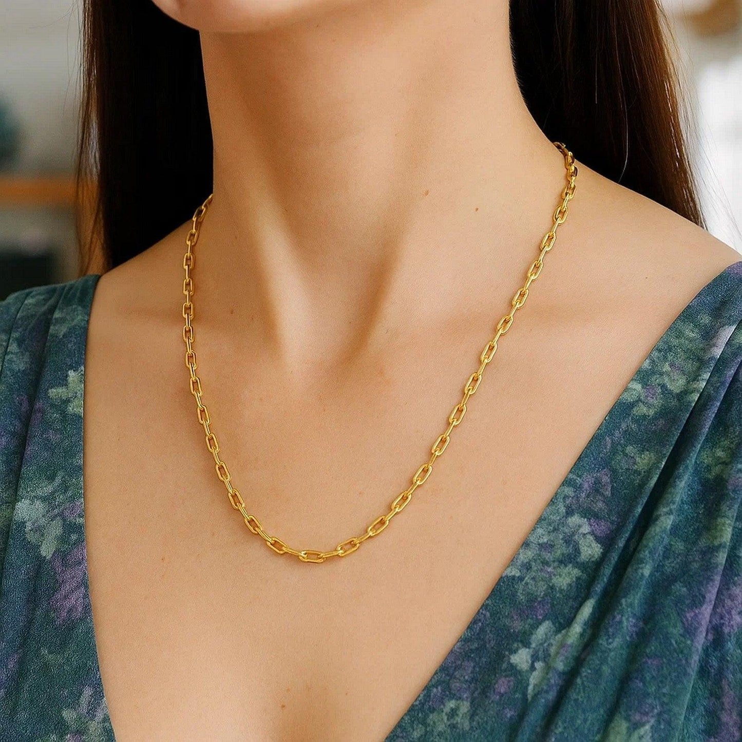 14k Yellow Gold French Cable Link Chain (3.60 mm)