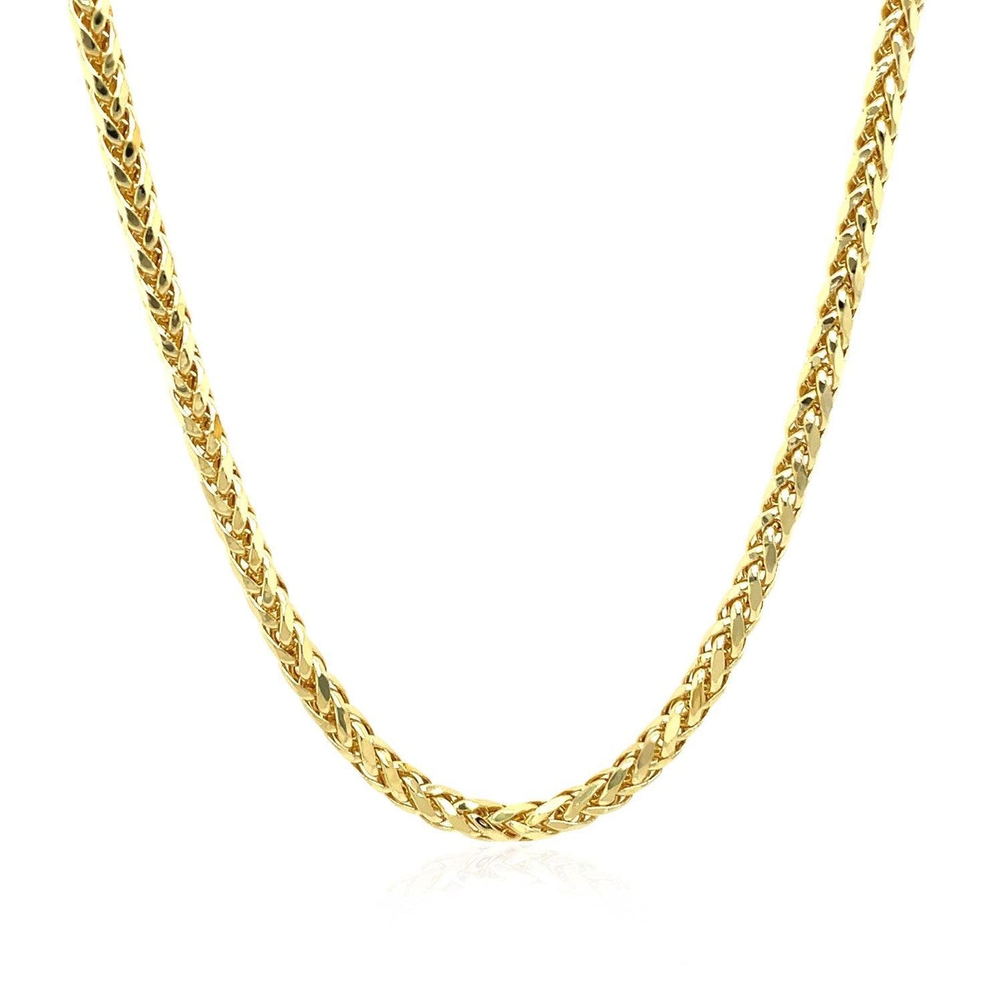 14k Yellow Gold Lite Diamond Cut Round Franco Chain (2.70 mm)