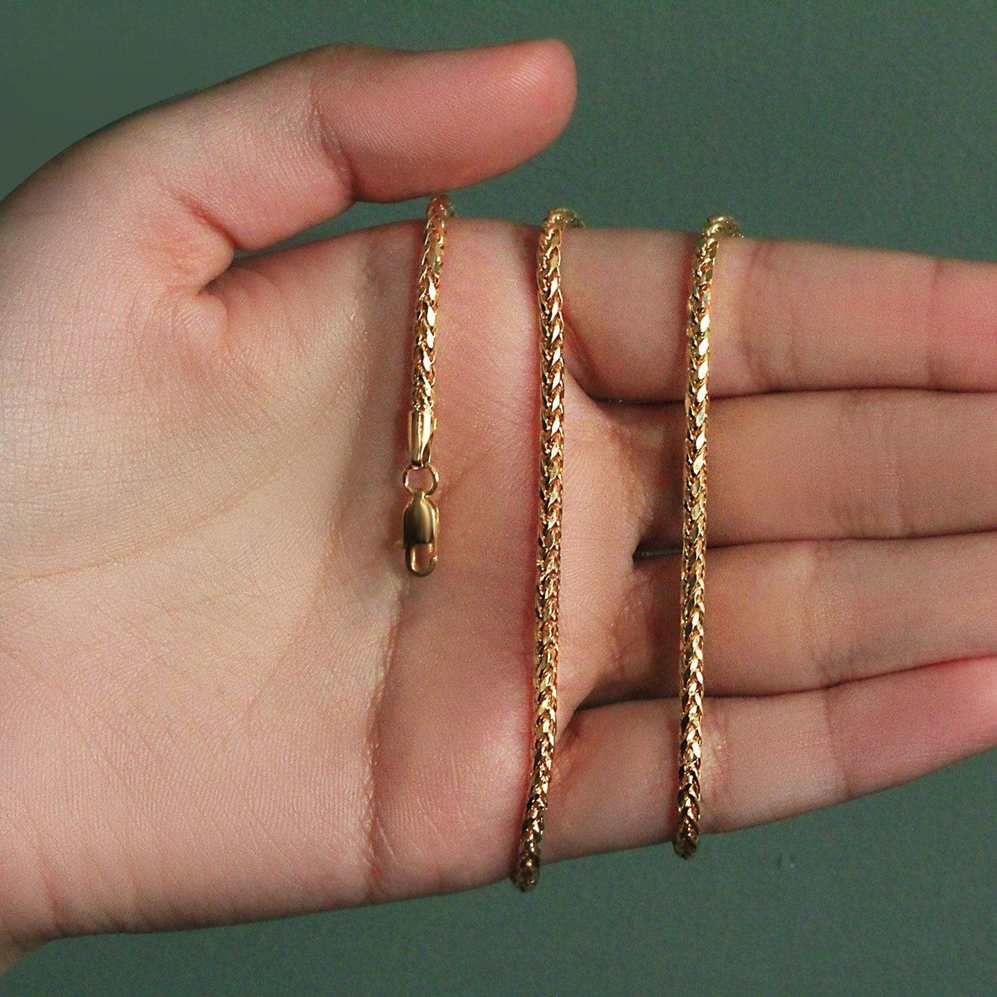 14k Yellow Gold Lite Diamond Cut Round Franco Chain (2.70 mm)