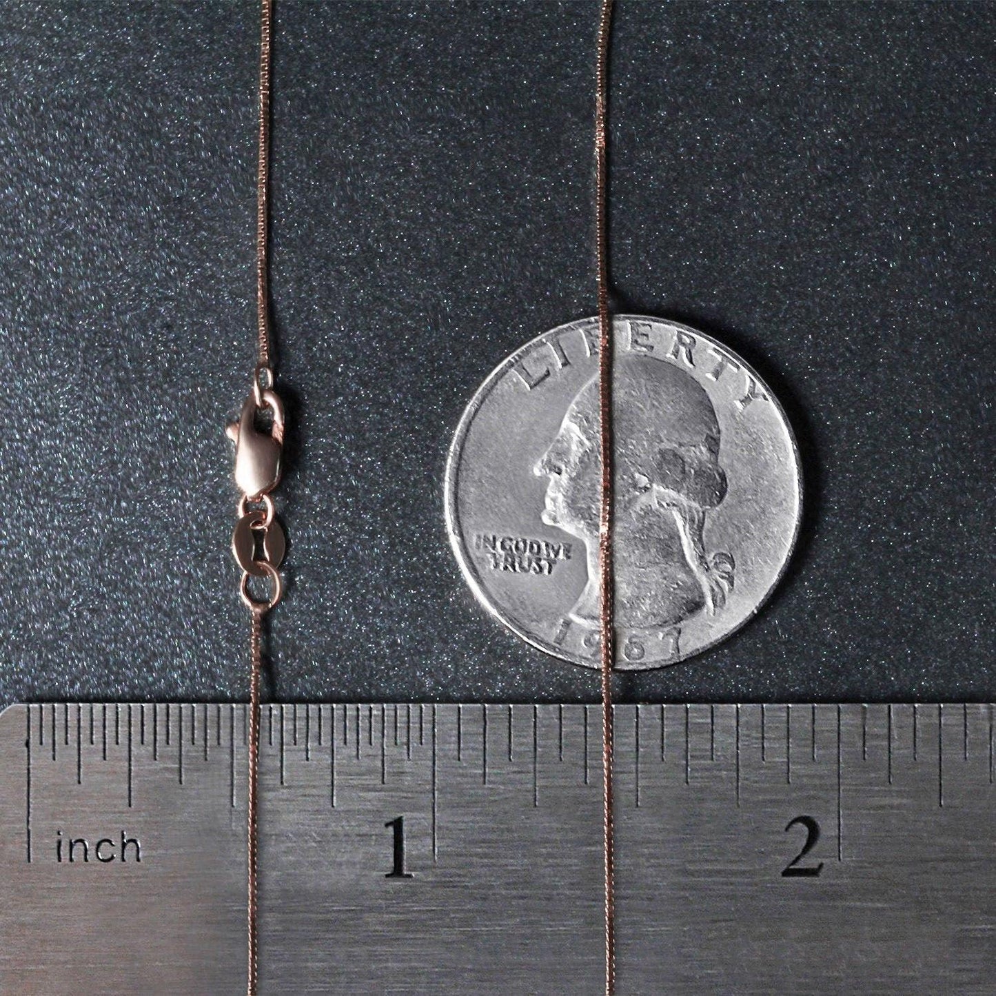 14k Rose Gold Classic Box Chain (0.60 mm)