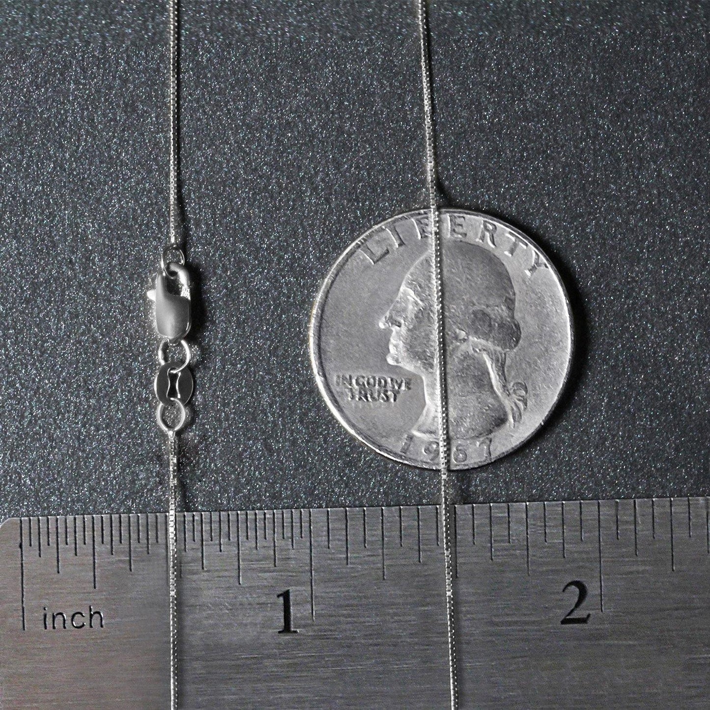 14k White Gold Classic Box Chain (0.45 mm)